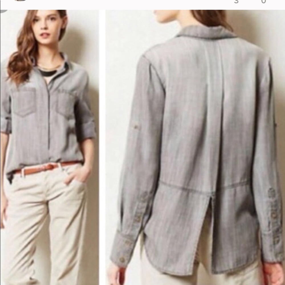 Anthro Cloth & Stone Shirttail Button Down